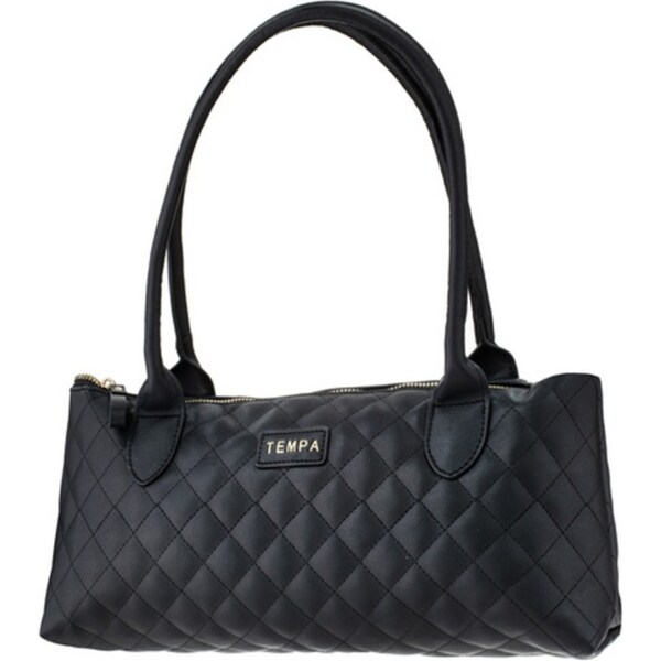 Tempa Quilted Insulated Portable 750ml Wine/Alcohol Purse w/Handles BPA Free BLK
