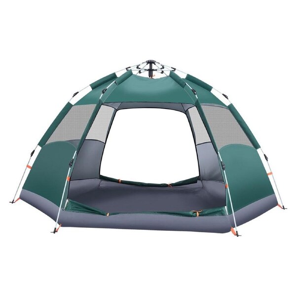 5 Man Beach Tent Shelter Camping Pop Up Instant Dome Family Shade Hiking Sun Rain Picnic Outdoor Waterproof 270x270x150cm Green