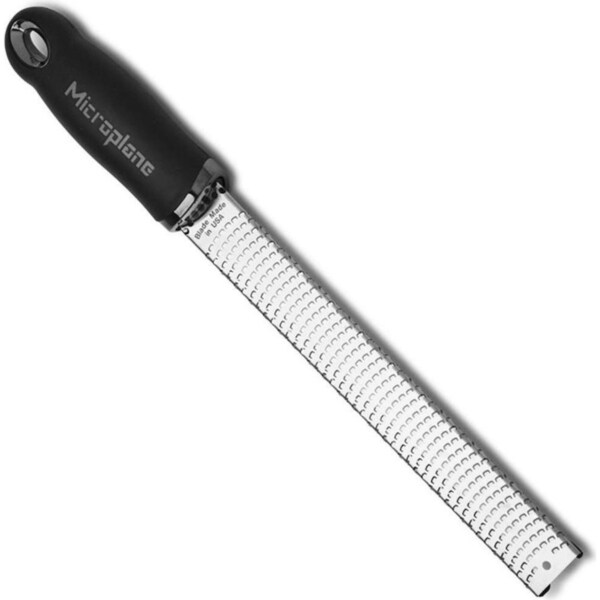 Microplane Premium Stainless Steel Zester Grater Black - Soft Grip Handle