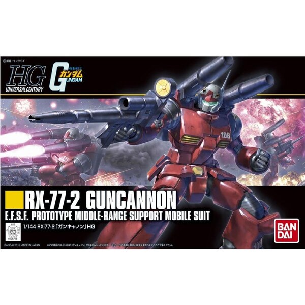 Bandai Gundam HGUC 1/144 RX-77-2 Guncannon Gunpla Model Kit