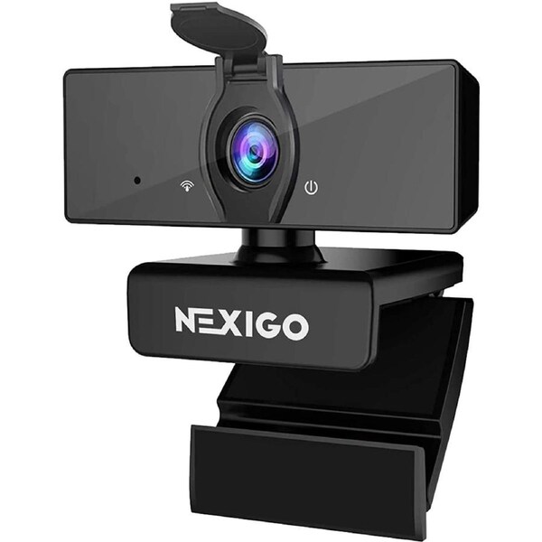 Nexigo N660 1080P Business Webcam, Dual Microphone & Privacy Cover, USB FHD Web Computer Camera, Plug and Play, for Zoom/Skype/Teams/Webex, Laptop MAC PC Desktop