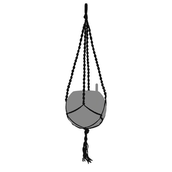 Macrame hanger for YULA Planter-BLACK