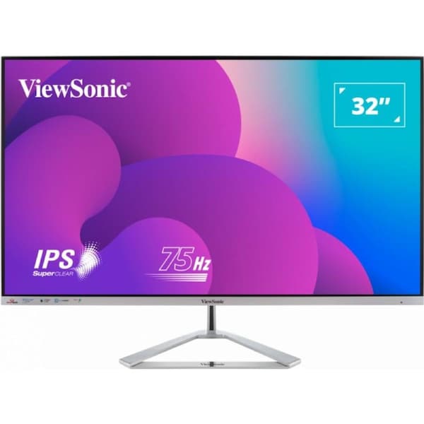 ViewSonic 32" Frameless Monitor, 1080 FHD SuperClear IPS, HDMI/DP/VGA, Speakers [VX3276-mhd-3]