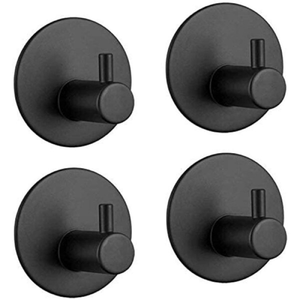 4 Pack Stainless Steel self-Adhesive Wall Hook for Bathroom and Kitchen