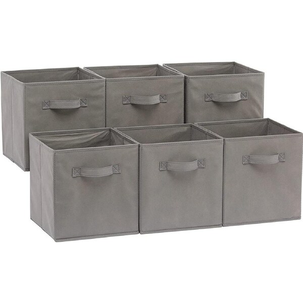 Foldable Storage Cubes (6-Pack, Grey)