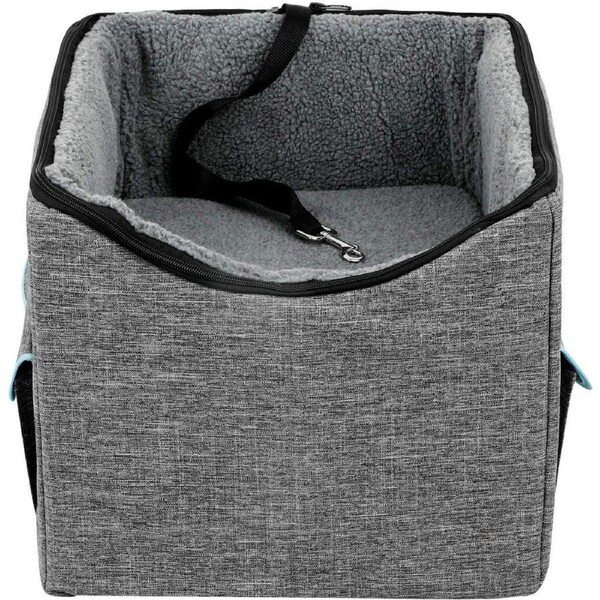 Booster Car Seat with Pet Bed (Medium, Grey)
