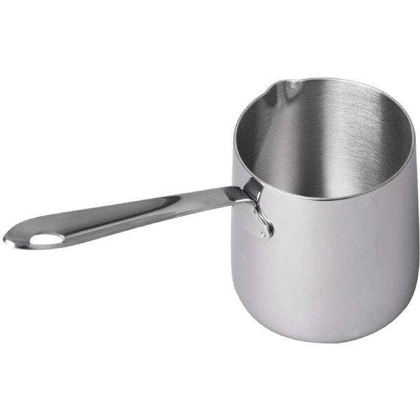 Turkish Coffee Pot Milk Warmer with Spout Tri-Ply Stainless Steel (400ml)