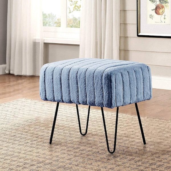 Ottoman Bench for Bedroom and Home decor (Blue)