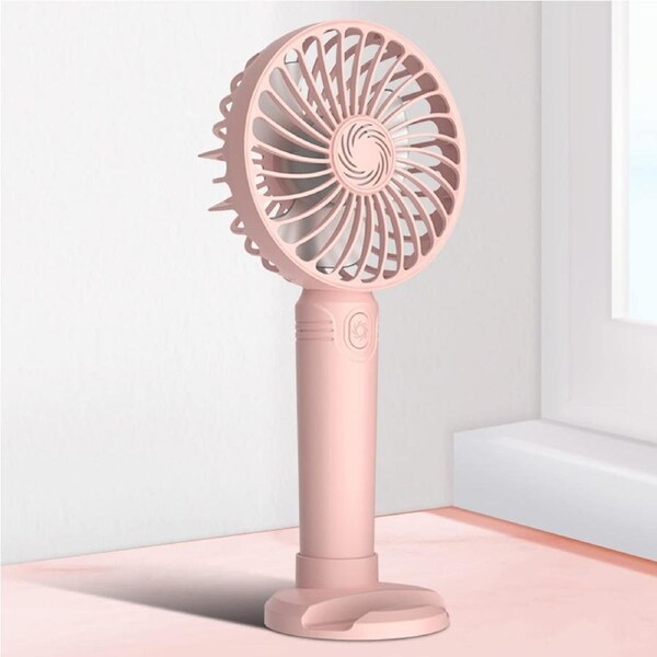 Three-Blade Handheld Fan (Pink)