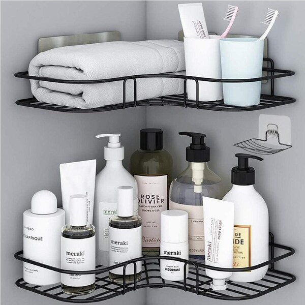 Shower Caddy Tray with adhesive (Matte Black)