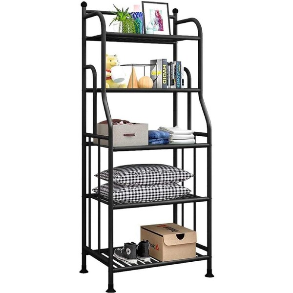 5-Tier Shelving Unit Metal Rack (Black)