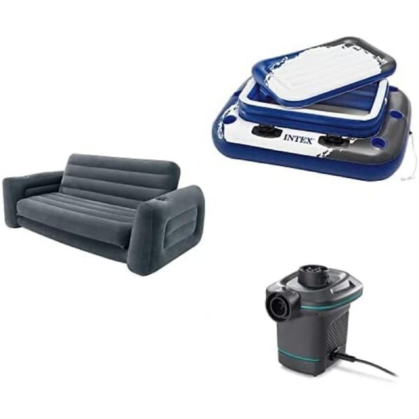Pack of Pull-Out Inflatable sofa + Pool cooler + Electric Pump