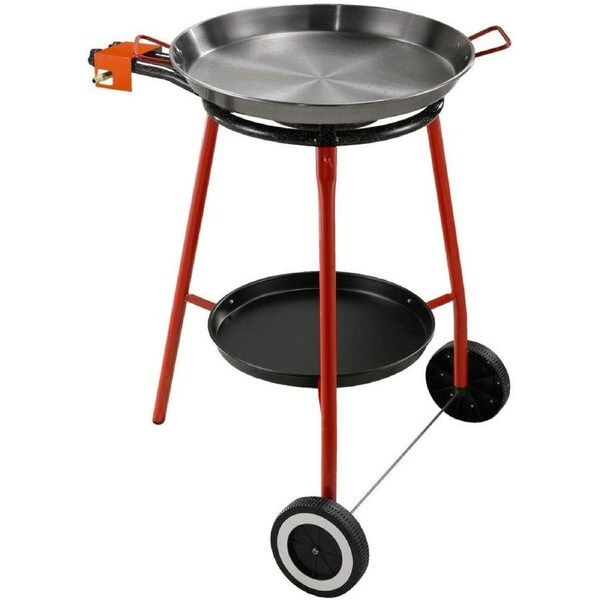 Paella set stand, Pan, gas and burner, 450 mm , black