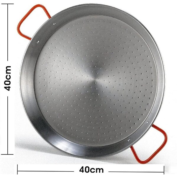 Paella Pan, Polished Carbon Steel, Large, 40cm