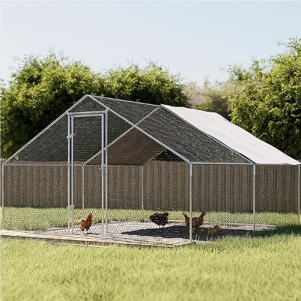 i.Pet Chicken Coop Cage 3x4x2m Galvanised Steel
