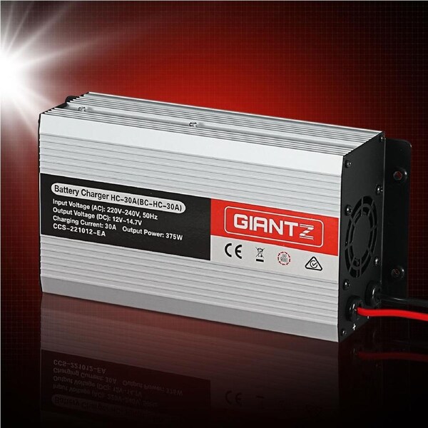 12V 30A Giantz Car Battery Charger 30Amp ATV 4WD Boat Caravan