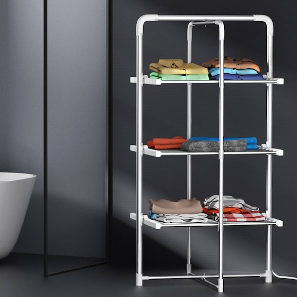 Devanti 30 Bars Electric Heated Towel Rail Rack Foldable Clothes Dry Warmer