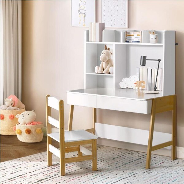 1 Keezi Kids Table and 1 Chair Set Children Desk