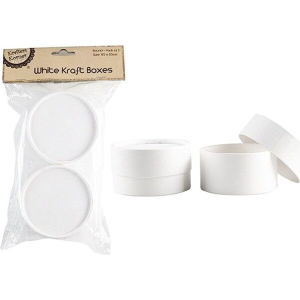 10 x Round Paper Boxes Craft DIY Gift Box Jewellery Ring Storage Box Small 8.5cm