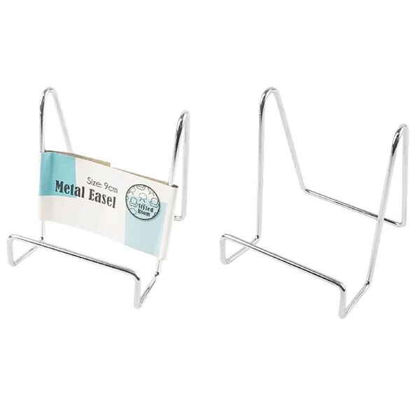 6 x Metal Easel 9CM Silver Display Stand Photo Frame Holder Rack Table Decor Sign