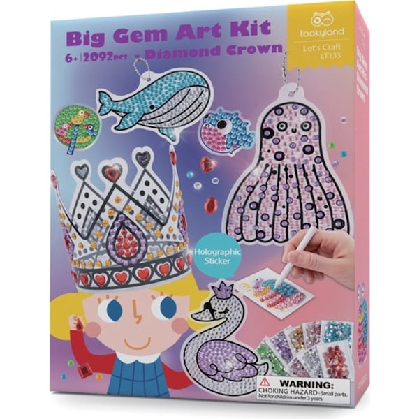 2092pc Tookyland Diamond Crown Big Gem Art/Craft Kit Kids Activity Fun Play 4+