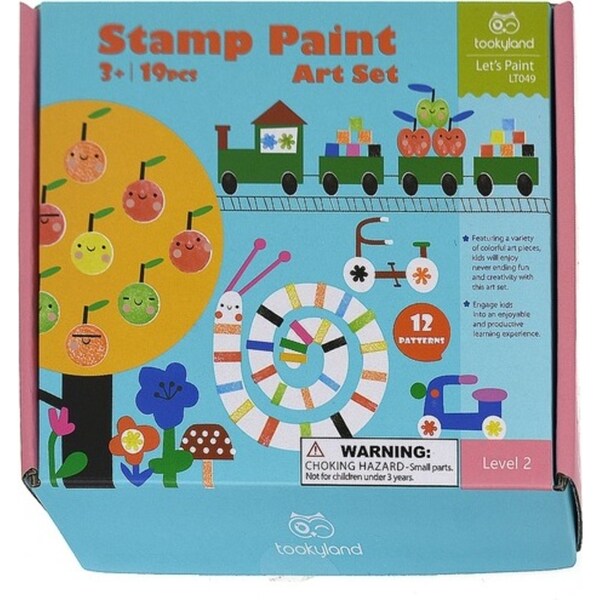 19pc Tookyland Kids Stamp Ink Paint Art/Craft Set Activity Fun Play Kit 3y+
