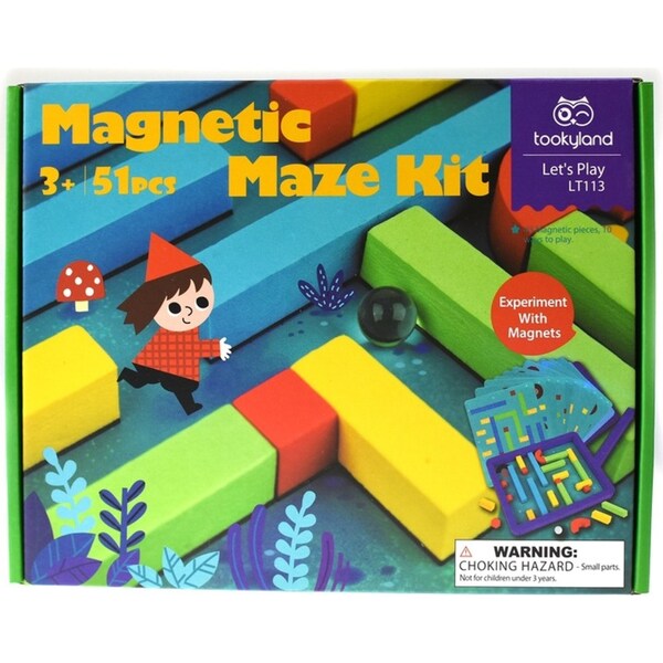 Tookyland Magnetic Maze Kit Puzzle Tabletop Kids/Children's Learning Game 3+