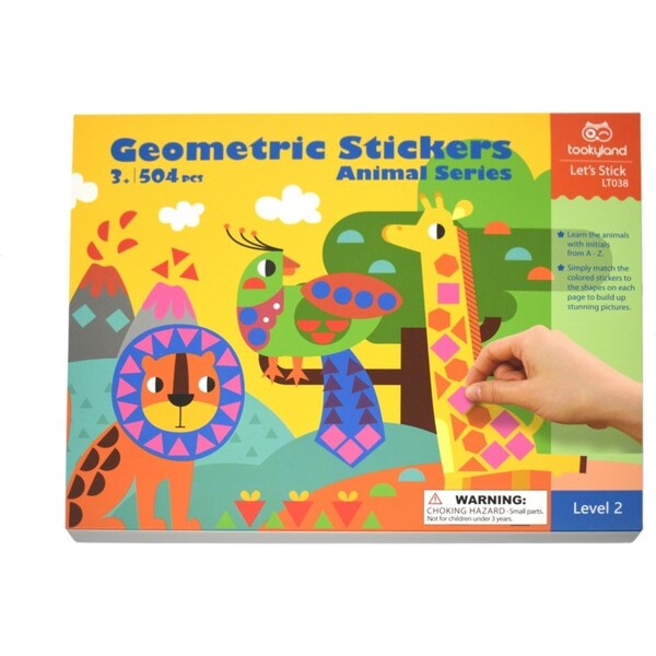 5pc Tookyland Kids Geometric Sticker Animal Series Art/Craft Kit Fun Play Toy 3+