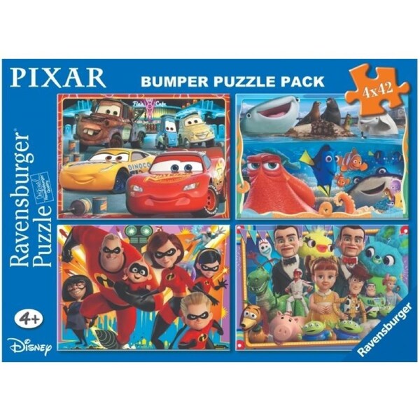 Ravensburger - Disney Pixar Bumper Puzzle Pack 4x42pc