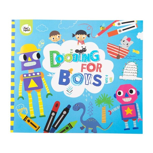Jarmelo Doodling Book For Boys Kids Fun Drawing/Colouring Craft Activity 3+