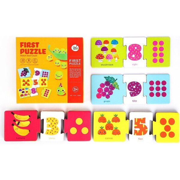30pc Jarmelo First Puzzle-Match & Count Game Baby Educational/Activity Toy 18m+