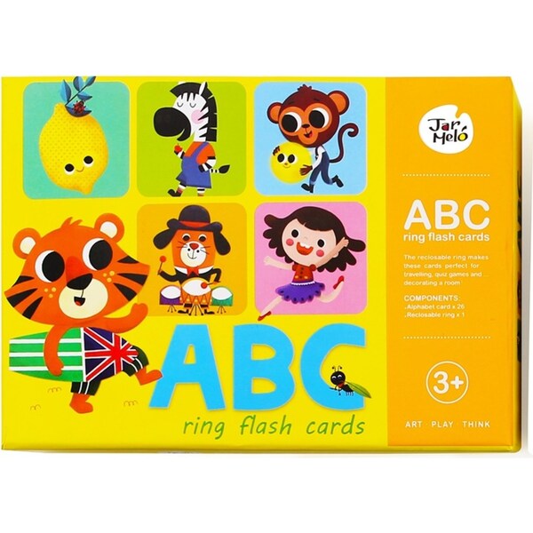 27pc Jarmelo ABC Alphabet Ring Flash Cards Baby Educational/Learning Toy 12m+