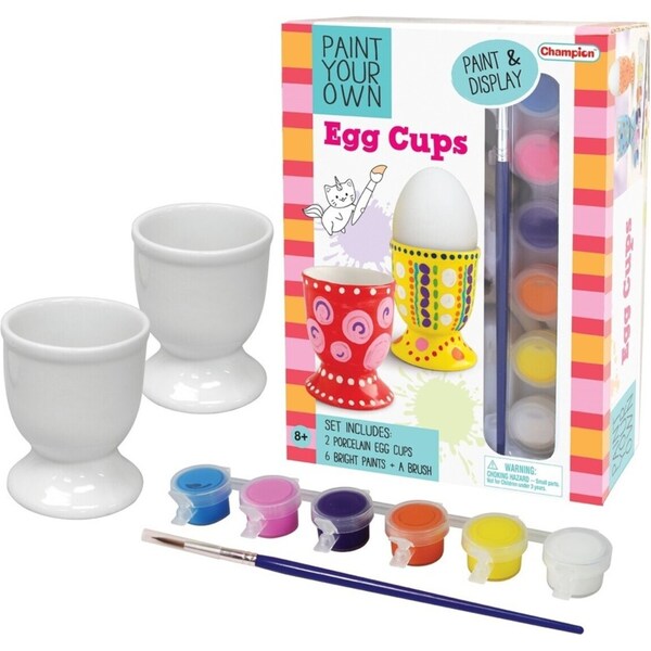 Kaper Kidz Children's Creative Pyo 2 Egg Cups Arts and Craft Painting Kit 8+