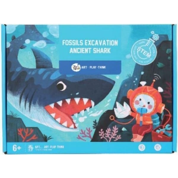 Jarmelo Fossils Excavation Kit Shark Digging Fun Activity Play Set Game Toy 6+