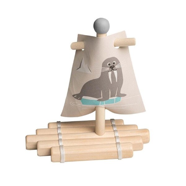 Kaper Kidz Calm & Breezy Wooden Raft/Boat Kids/Children Bath Time Play Toy 2+