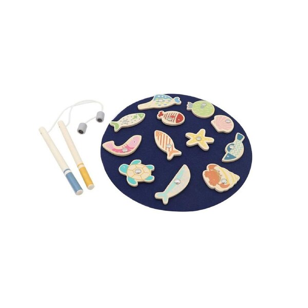 Kaper Kidz Kids Calm & Breezy Fishing Magnetic Pretend Play Wooden Toy 20cm 2+