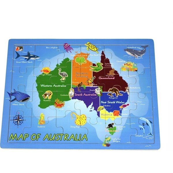 Koala Dream 2 In 1 Australian Map Kids/Children's Junior Jigsaw 30 x 22cm 18m+