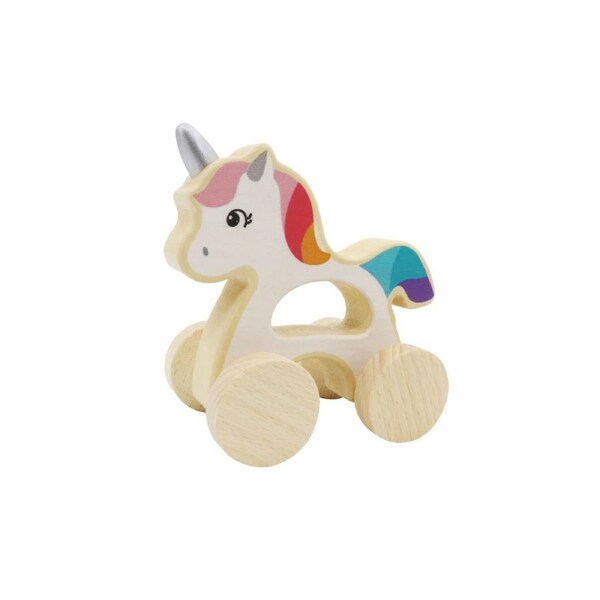 Kaper Kidz 9x11cm Calm & Breezy Wooden Kids/Toddler Unicorn Car Play Toy 12m+