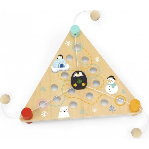 3pc Tooky Toy Wooden Penguin Adventure Kids/Toddler Interactive Fun Play Game 3+