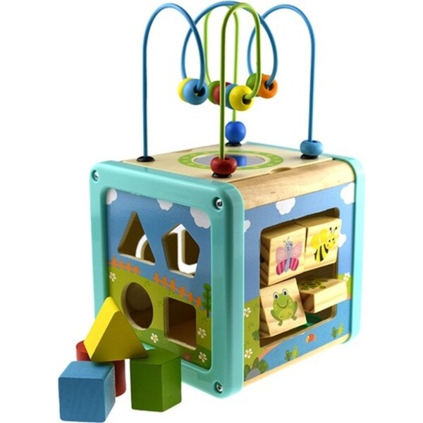 6pc Tooky Toy Play Cube Activity Centre Interactive Fun Play 18m+