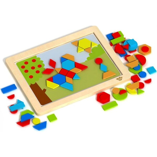 Tooky Toy Magnetic Creative Puzzle/Interactive Whiteboard Geometrical Shapes 3+