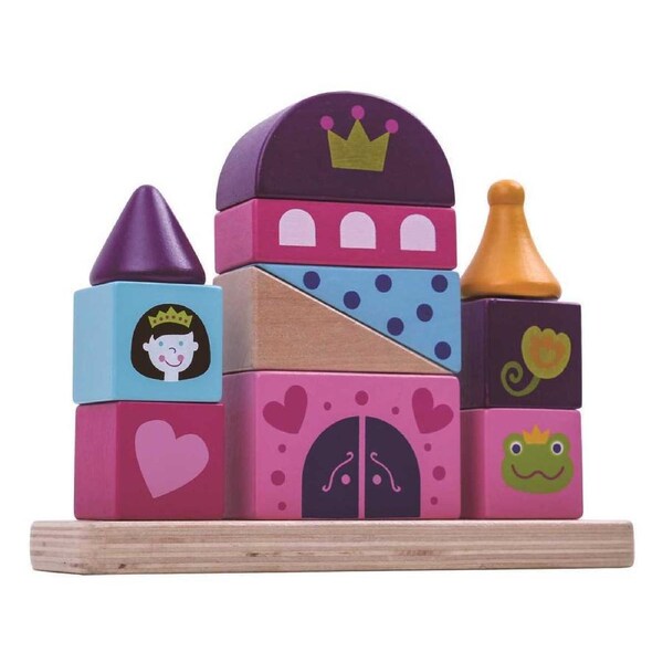 Tooky Toy Castle Block Tower Toddler/Baby 18m+ Educational Wooden Stacking Toy