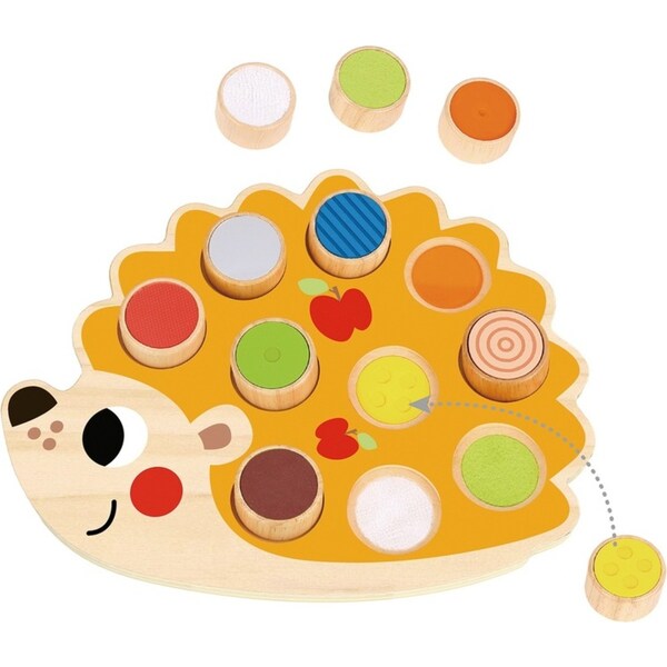 33pc Tooky Toy Wood Sensory Hedgehog Stacking Sorter Interactive Game Baby 12m+