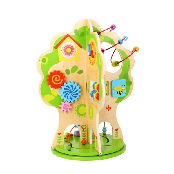 Tooky Toys Interactive Children's/Kids/Toddlers Activity Tree w/Mazes/Gears 24m+