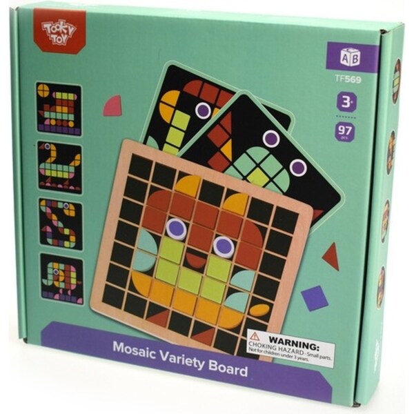 97pc Tooky Toy Mosaic Variety Board Game Kids/Toddler Interactive Fun Play 3+