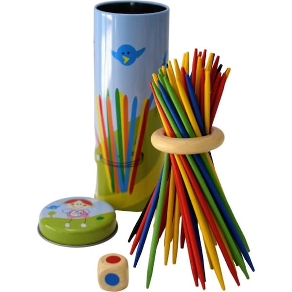 40pc Kaper Kidz Wooden Pick Up Sticks Mikado In Tin Game Kids Activity Toy 3+