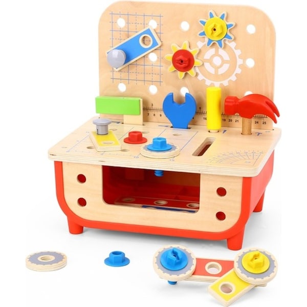Tooky Toy Kids/Children's Deluxe Toy Work Bench w/Tools/Accessories Playset 3+