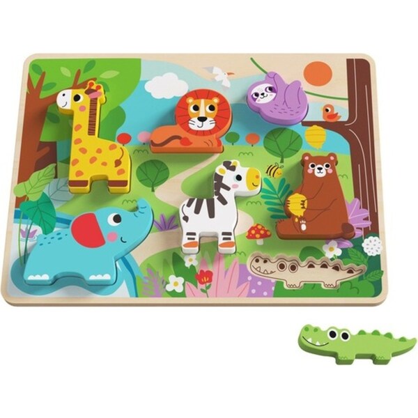 Tooky Toy Chunky Children's/Kids Problem Solving Puzzle Animal Themed 12m+