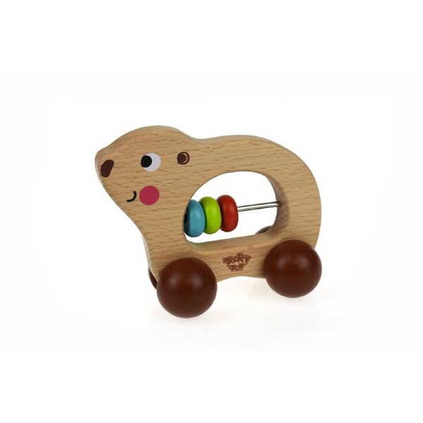 Tooky Toys Animal Roller-Bear Interactive Toddler/Children's Push/Pull Toy 6m+