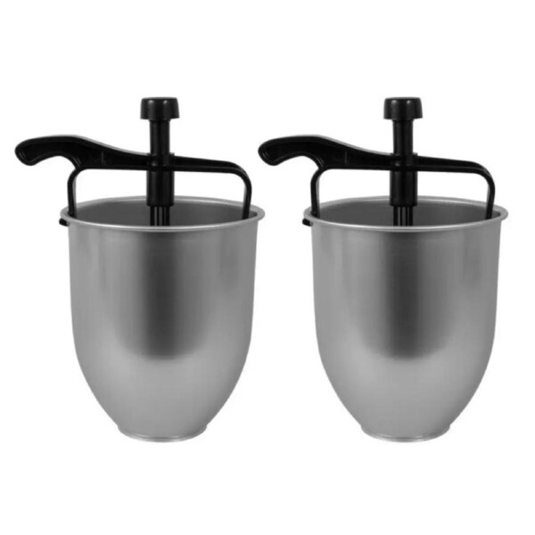 Avanti Brushed Aluminium Doughnut & Batter Dispenser - 2 Pack